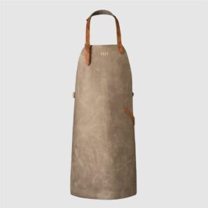 vintage leather apron grey