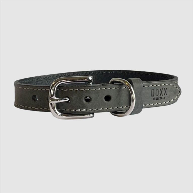 leather doxx collar anthracite