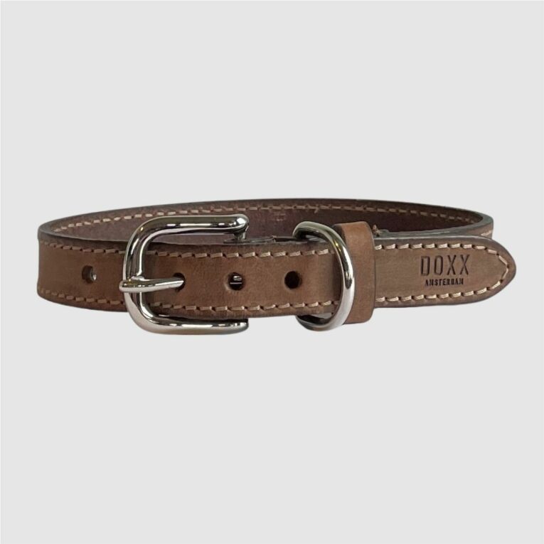 leather doxx collar brown