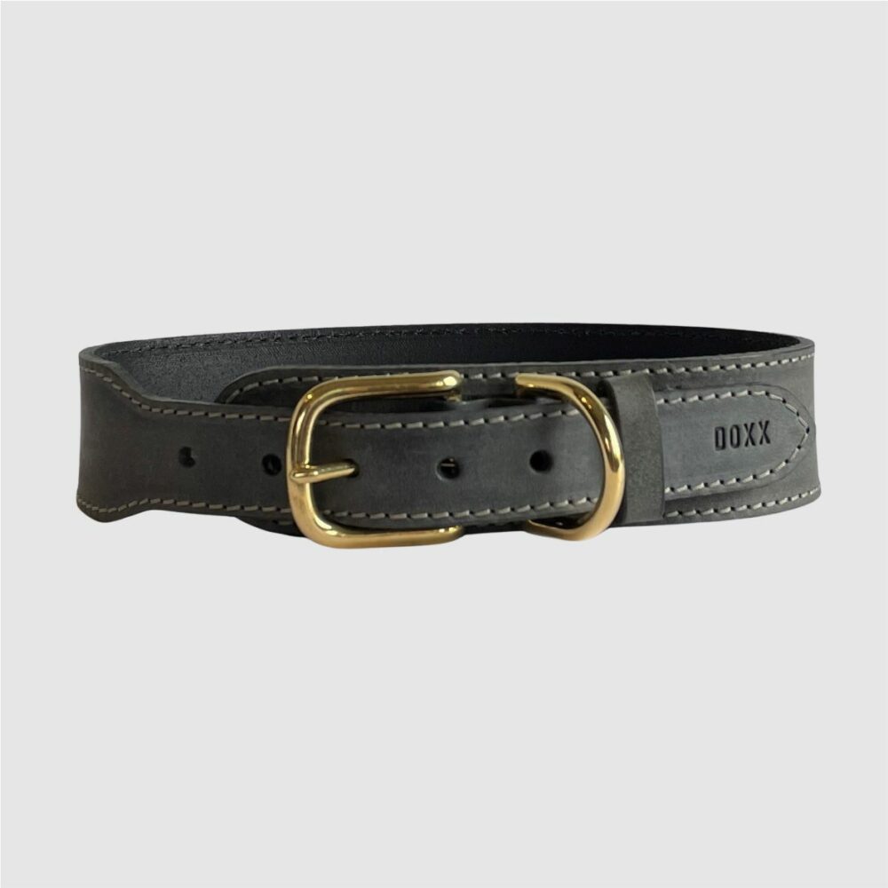 leather doxx collar anthracite