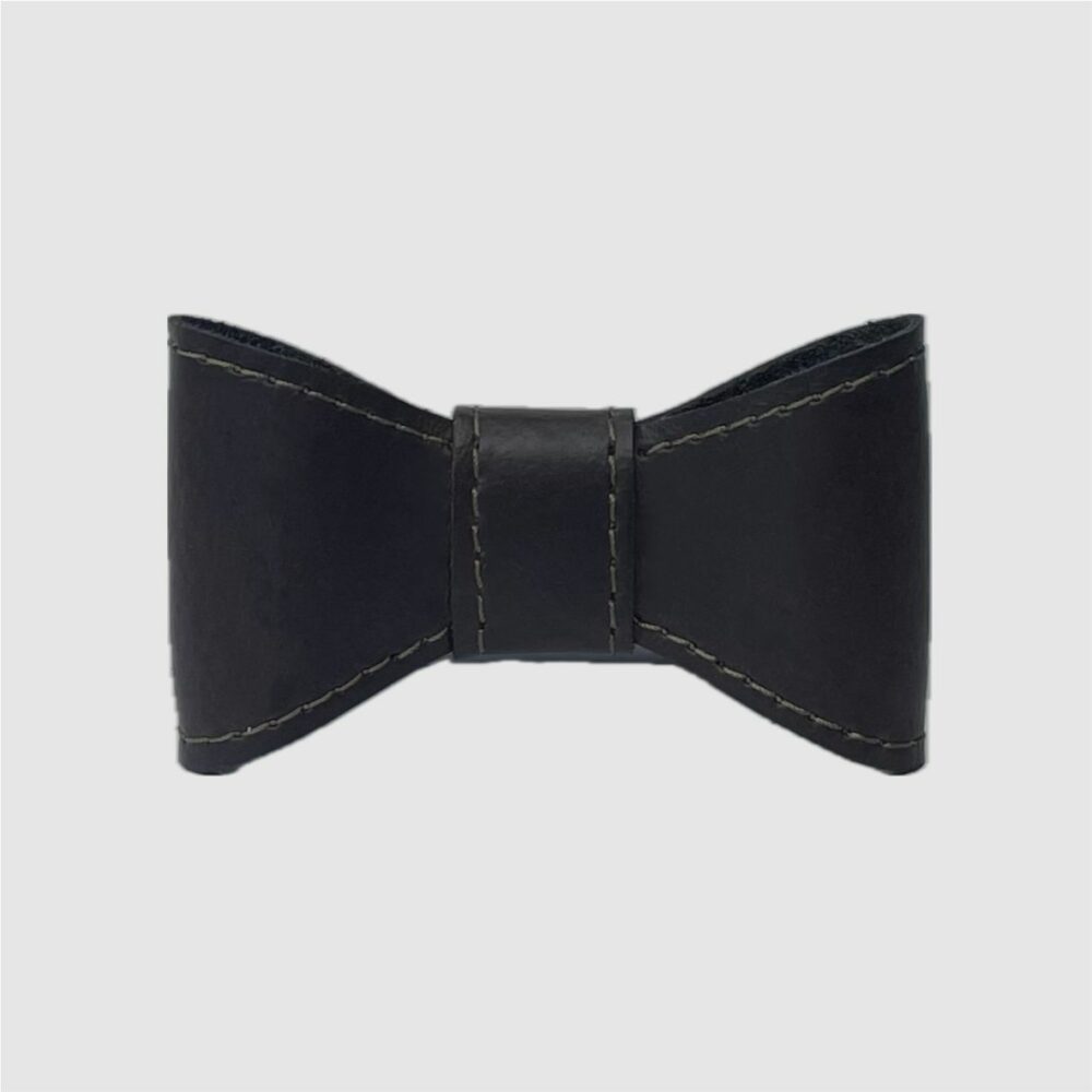 leather bow tie