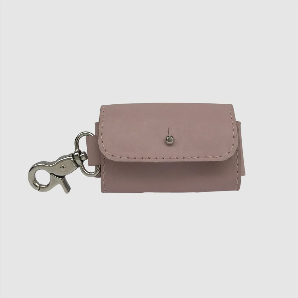 leather waste bag ash pink