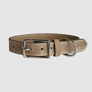 leather doxx collar beige