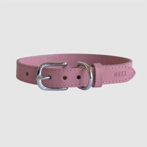 leather dog collar blush