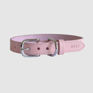 leather dog collar pink