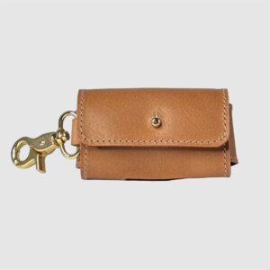 leather waste bag holder natural