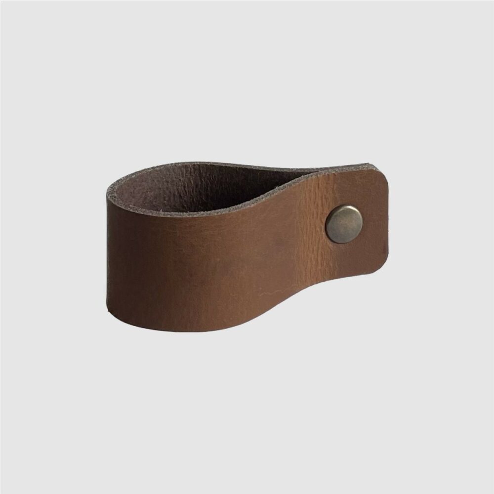 leather napkin ring brown