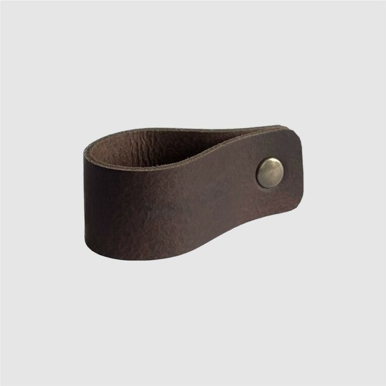 leather napkin ring dark brown