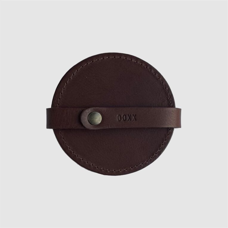 leather coaster brown