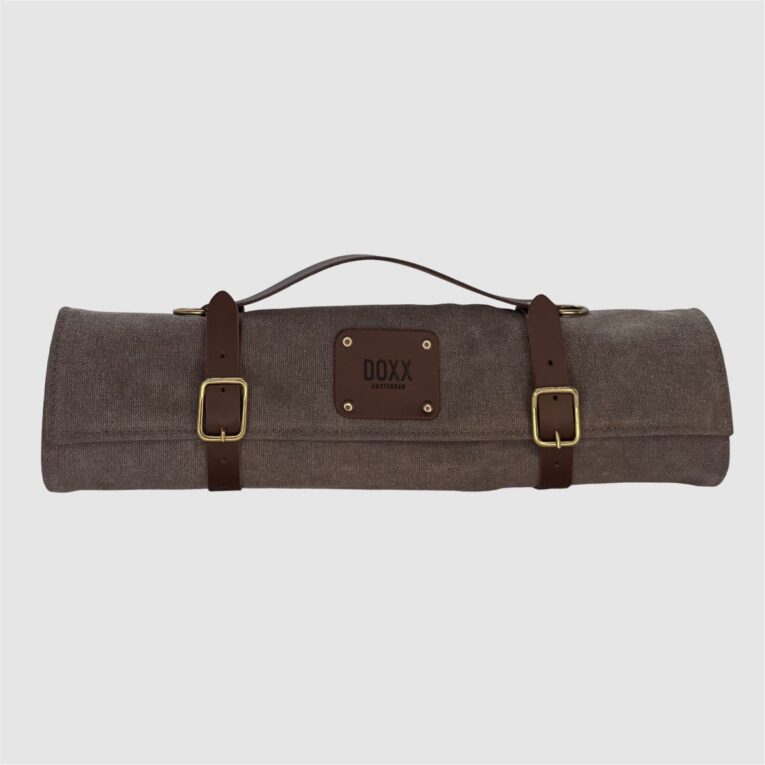 canvas knife roll grey